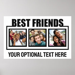 Bästa vänner, foton, anpassningsbar och färg poster