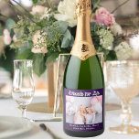 Bästa vänner-fotot lila namn party<br><div class="desc">En gåva till din eller dina bästa vänner för en födelsedagsfest,  en Möhippa,  jul eller ett speciellt evenemang. Vit text: Vänner för livet,  skriven med ett skript från trendig stil. Anpassa och använda ditt eget foto och namn(er) En djup lila bakgrund färg. Lila färg är ojämn.</div>