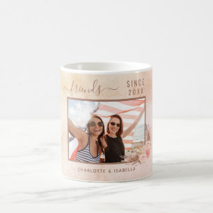 Bästa vänner fotot namn pampas-gräs ro guld kaffemugg