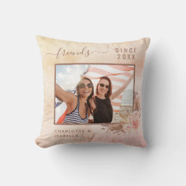 Bästa vänner fotot namn pampas-gräs ro guld kudde