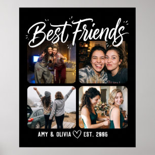 Bästa Vänner Fyra Fotokollage Poster