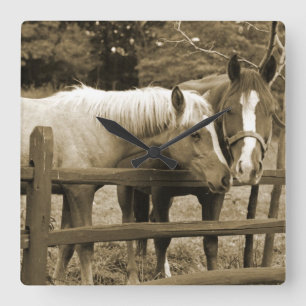 Bästa vänner fyrkantig klocka