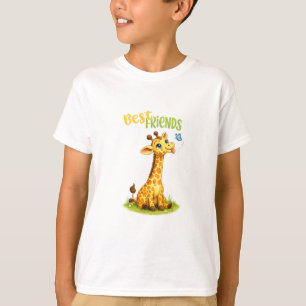 Bästa vänner Giraff – söta barn djurillustrationer T Shirt