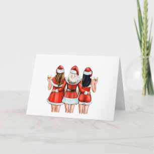 Bästa vänner "God jul" till flickkortet Kort