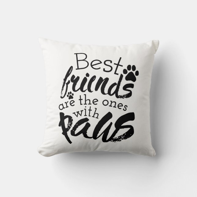 Bästa vänner har Tass Hund Assion Citotis Bestie Kudde (Framsida)