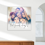 Bästa vänner Hjärtar alltid fotoarbetsytans utskri Canvastryck<br><div class="desc">Bästa vänner Hjärtar alltid skriptfotot. Ett underbart minne av dig med dina besties. Byt bara ut exempelfotot mot din egen favorit.</div>