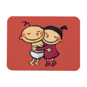 Bästa vänner Hugger Magnet