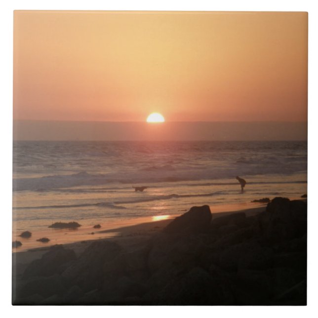 Bästa vänner i Beach Kakelplatta (Framsidan)