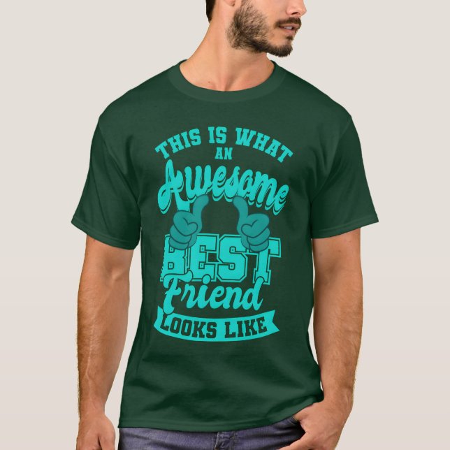 Bästa vänner i fantastisk citerar BFF-retro T Shirt (Framsida)