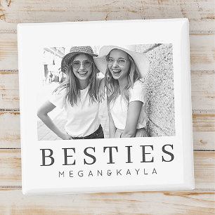Bästa vänner inom BFF-foto med minimalistisk mod Magnet