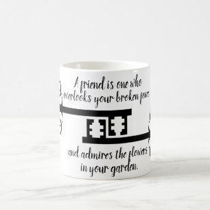 Bästa vänner - inspirationstext och Motiveringstyp Kaffemugg