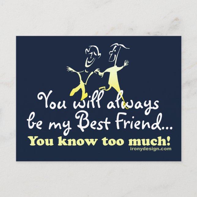 Bästa vänner känner vykort (Framsida)