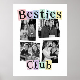 Bästa Vänner Klubben Fyra Foto Collage Poster