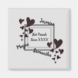 Bästa vänner Ljud Heart Lång Vänskap Magnet