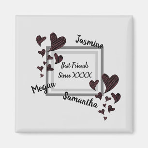 Bästa vänner Ljud Heart Lång Vänskap Magnet