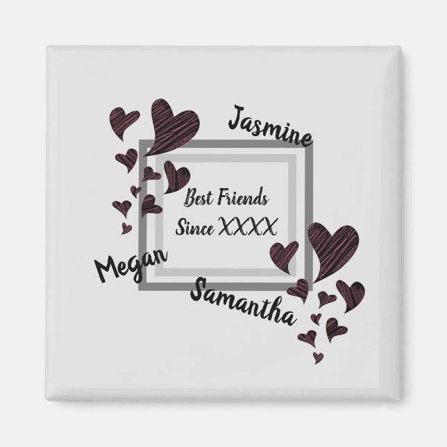 Bästa vänner Ljud Heart Lång Vänskap Magnet (Framsidan)