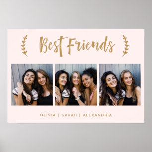 Bästa vänner Modern tre-fotrutnät Poster
