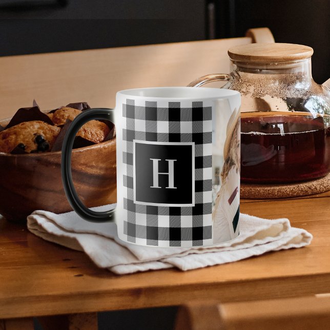 Bästa Vänner Moderna Monogram Foto Minnessmugg Magisk Mugg (Skapare uppladdad)