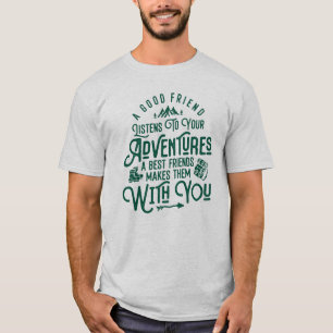 Bästa vänner och Underbara Äventyr-citattecken T Shirt