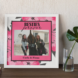 Bästa vänner One Photo Gift Rosa Poster