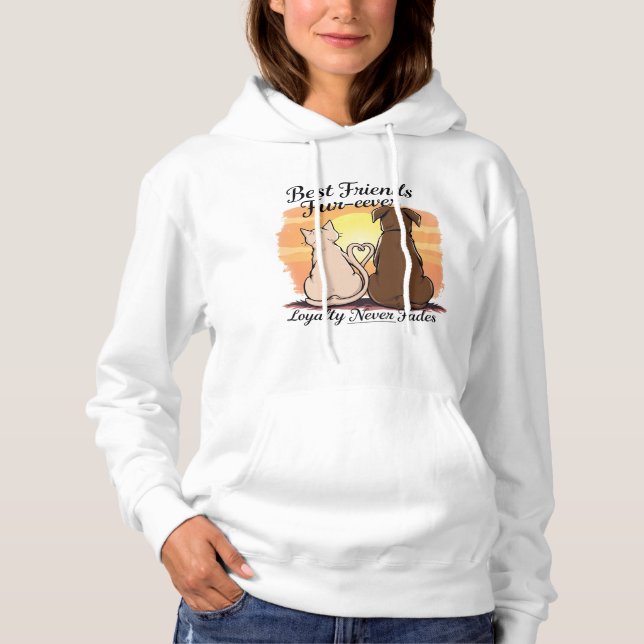 Bästa vänner Päls-nånsin-lojalitet Fades aldrig Pe T Shirt (Framsida)
