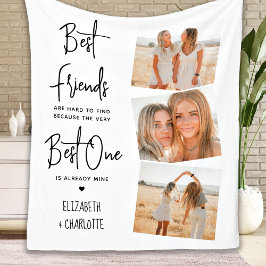 Bästa vänner Personlig Chic 3 Photo Vänskap Fleecefilt