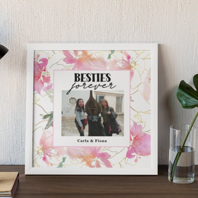 Bästa vänner PHOTO Gift-Rosa Poster (Skapare uppladdad)