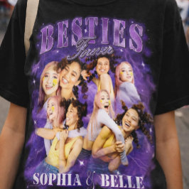 Bästa vänner Retro Y2K Bootleg Lila BFF Rap T-shir T Shirt