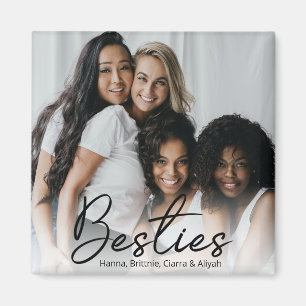 Bästa vänner Script Anpassad Foto Magnet