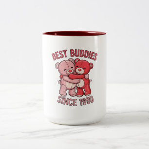 Bästa vänner sedan 1990 Björn Två-Tonad Mugg