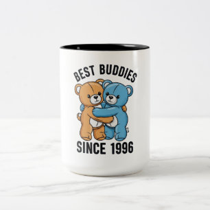 Bästa vänner sedan 1996 Kramande teddybjörnar  Två-Tonad Mugg