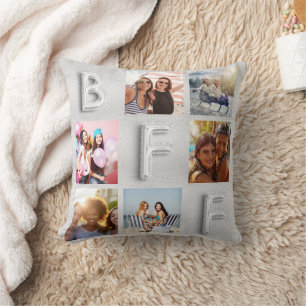 Bästa vänner silver fotokollage Bff-besties Kudde