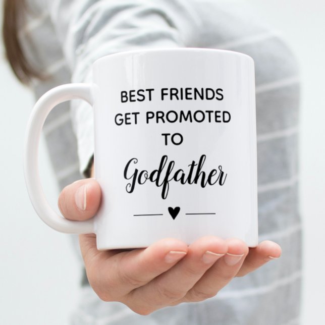 Bästa vänner som befordras till Godfather Frieri Kaffemugg (Skapare uppladdad)