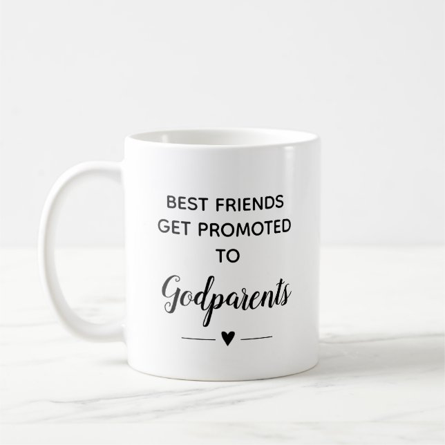 Bästa vänner som kan befordras till gudföräldrar F Kaffemugg (Vänster)