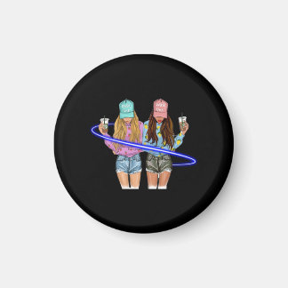 Bästa vänner som matchar Tall Kort Bestie Birthday Magnet