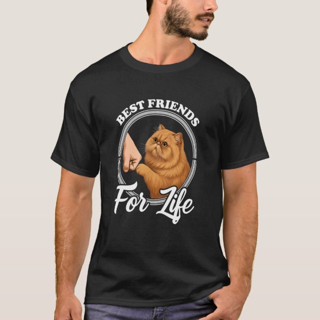 Bästa vänner söta perserkattsälskare t shirt (Framsida)