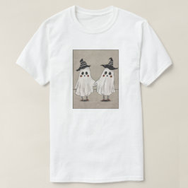 Bästa vänner spöken som håller hand i söta häxhatt t shirt