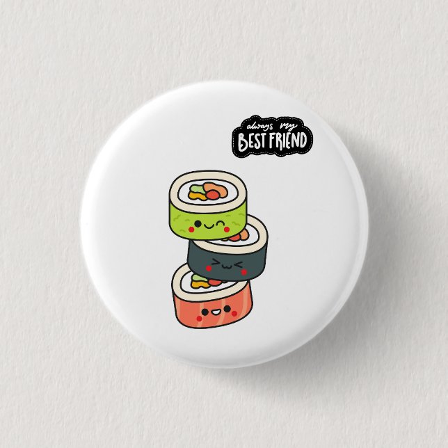 Bästa vänner sushi knapp (Framsida)