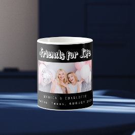 Bästa vänner, svart namn kaffemugg