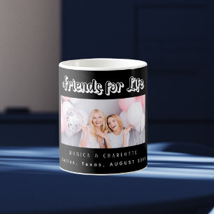 Bästa vänner, svart namn kaffemugg