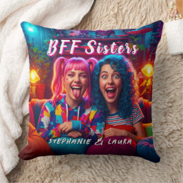 Bästa vänner Systrar Rolig BFF Kudde