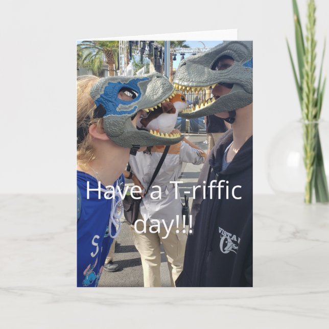 Bästa vänner T-rex Kort (Framsida)