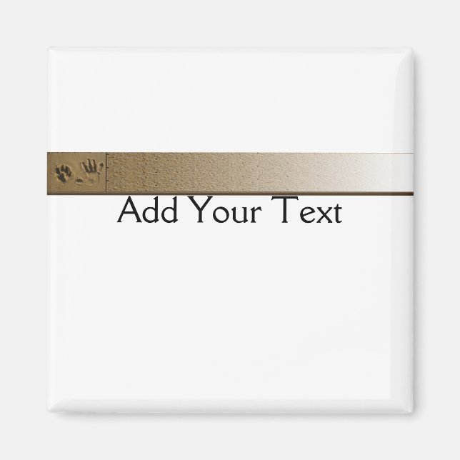 Bästa vänner, Tass och handutskrift i Hund i Sand Magnet (Framsidan)