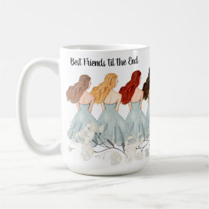 Bästa vänner till slutet Multi-Färg Hair Kaffemugg