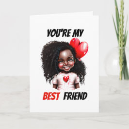 Bästa vänner valentins önskemål african american helgkort