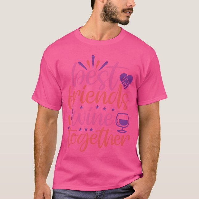 Bästa vänner WineoTillsammans roligt T Shirt (Framsida)
