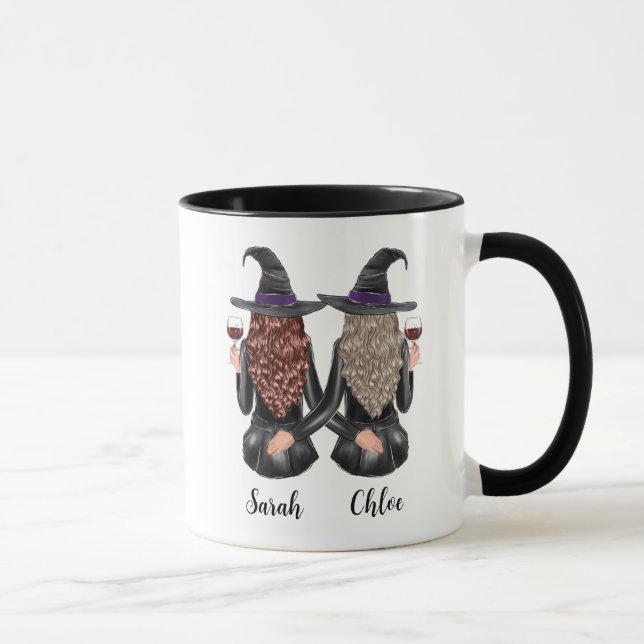 Bästa vänner Witches Halloween mugg | Bästa inslag (Höger)