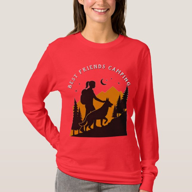 Bästa vänners camping t shirt (Framsida)