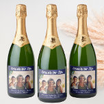 Bästa vänners foto namn fest marinblå vit<br><div class="desc">En present till din/dina bästa vänner på en födelsedagsfest,  en brudvisning,  jul eller en speciell händelse. Vit text: Vänner för livet,  skriven med en trendig stilspråk. Anpassa och använd din egen bild och namn. En marinblå bakgrundsfärg. Den blå färgen är ojämn.</div>