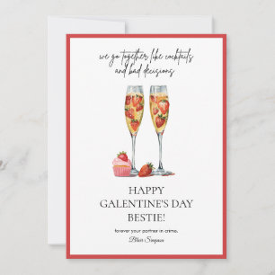 Bästa vänners Galentine-dags cocktail firande vyko Inbjudningar